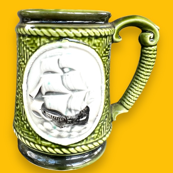 Coffee Mug Dining Vintage Ship At Sea Mug Souvenir Coffee Tea Cup